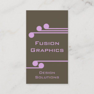 Modern Pro Business Card, Brown and Lavender Card