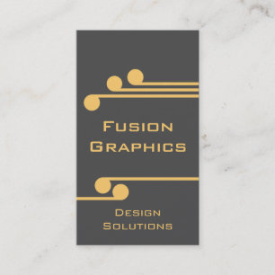 Modern Pro Business Card, Grey and Light Orange Card