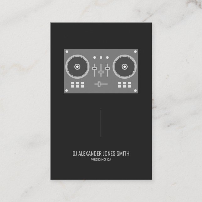 Modern Pro-DJ Controller Business Card (Front)