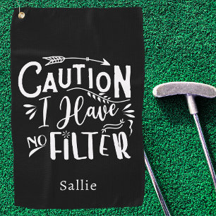 Modern Pro Golfer Monogrammed Golf Towel