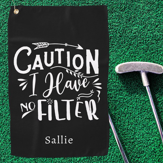Modern Pro Golfer Monogrammed Golf Towel (Creator Uploaded)