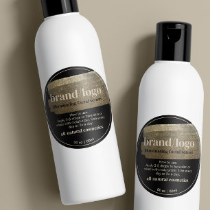 Modern Product Faux Gold Brush Stroke Label