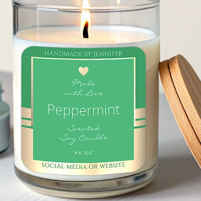 Modern Product Packaging Labels Green and Gold (Creator Uploaded)