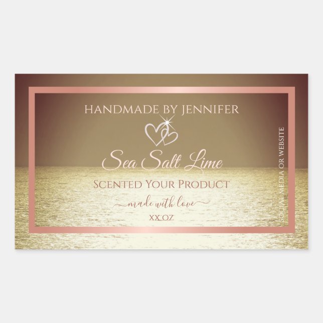 Modern Product Packaging Labels Ocean Brown Sunset (Front)