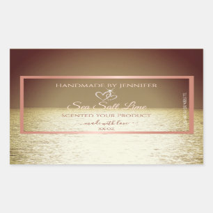 Modern Product Packaging Labels Ocean Brown Sunset