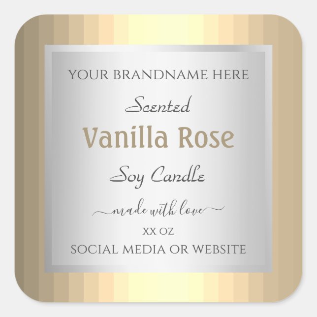 Modern Product Packaging Labels Silver Gold Colour (Front)