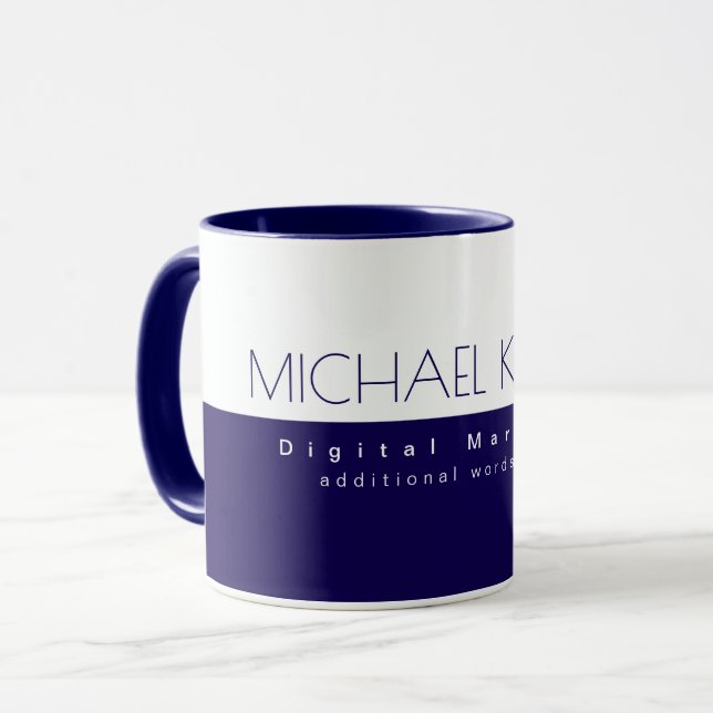 Modern Prof Digital Marketer Navy Blue Mug (Front Left)