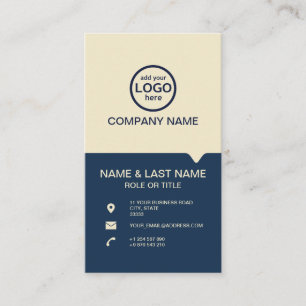 Modern Professional 2 colours add your logo Business Card