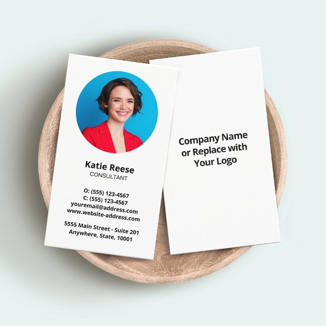 Modern Professional Add Photo and Logo Business Card (Creator Uploaded)