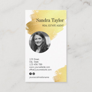 Modern Professional Add Your Logo Real Estate Business Card