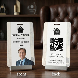 Modern Professional Architect Corporate Photo ID Badge