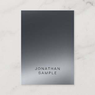 Modern Professional Black And White Elegant Plain Business Card