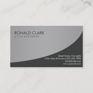 Modern Professional Black Metal Steel Silver Business Card