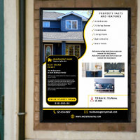 Modern Professional Black Yellow Real State Custom