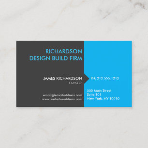 MODERN & PROFESSIONAL BLUE/DK GRAY Business Card