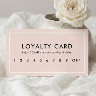 Modern Professional Blush Pink Loyalty Card