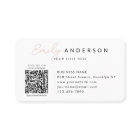Modern Professional Blush Pink Script Name QR Code