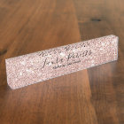 Modern Professional Blush Pink Sparkle Glitter