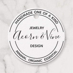 Modern Professional Branding Design White Favour Tags