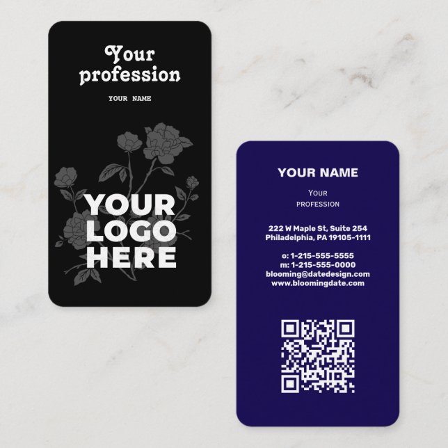 Modern Professional Business Card for Entrepreneur (Front/Back)