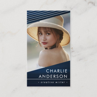 Modern Professional Business Card with Photo, Logo
