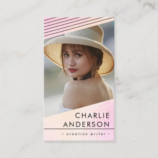 Modern Professional Business Card with Photo, Logo