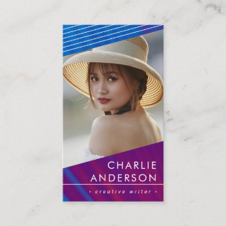 Modern Professional Business Card with Photo, Logo