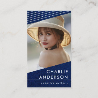 Modern Professional Business Card with Photo, Logo