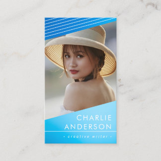 Modern Professional Business Card with Photo, Logo