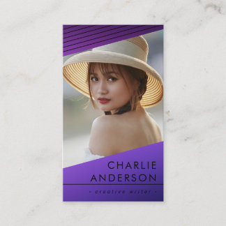 Modern Professional Business Card with Photo, Logo