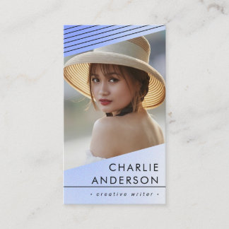 Modern Professional Business Card with Photo, Logo