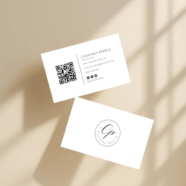 Modern professional business card with QR code (Creator Uploaded)