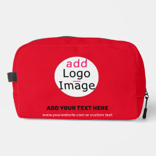 Modern Professional Business Chic Vivid Red Custom Dopp Kit