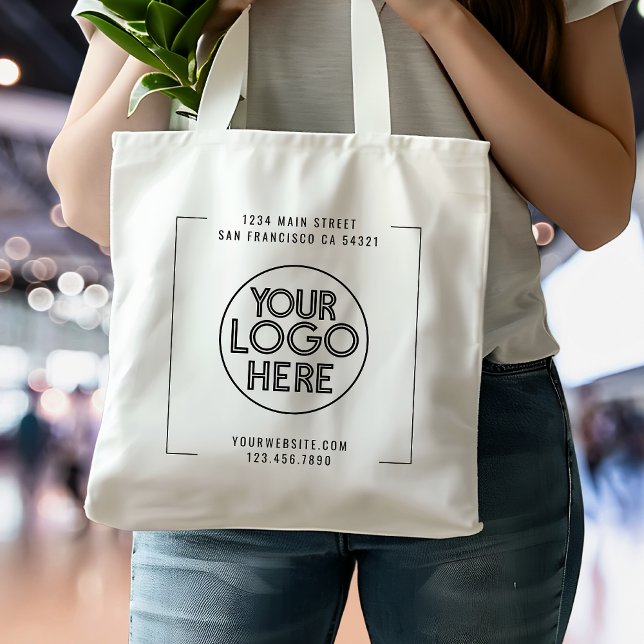 Modern Professional Business Company Custom Logo  Tote Bag (Creator Uploaded)