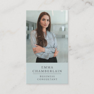 Modern Professional Business Consultant Photo  Card