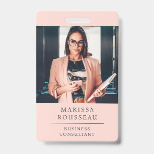 Modern Professional Business Consultant Photo  ID Badge