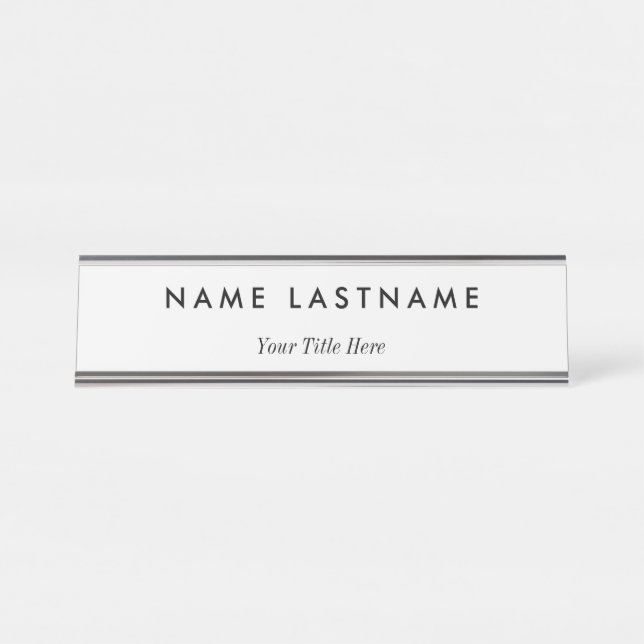 Modern Professional Business  Desk Name Plate (Front)