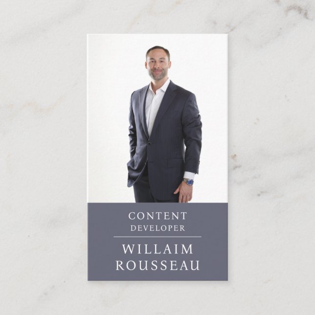 Modern Professional Business Photo Business Card (Front)