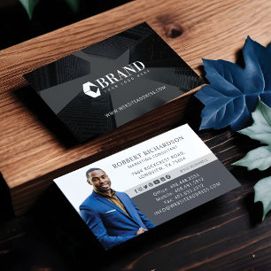Modern Professional Business Photo Portrait & Logo Card