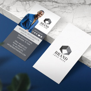 Modern Professional Business Photo Portrait & Logo Card