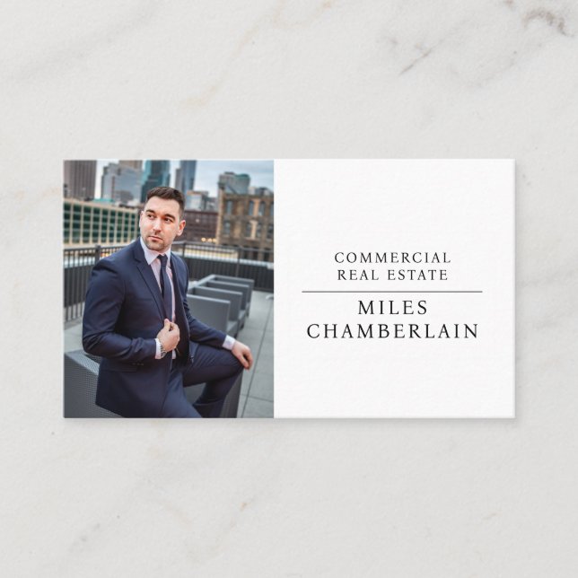 Modern Professional Business Photo Real Estate Card (Front)