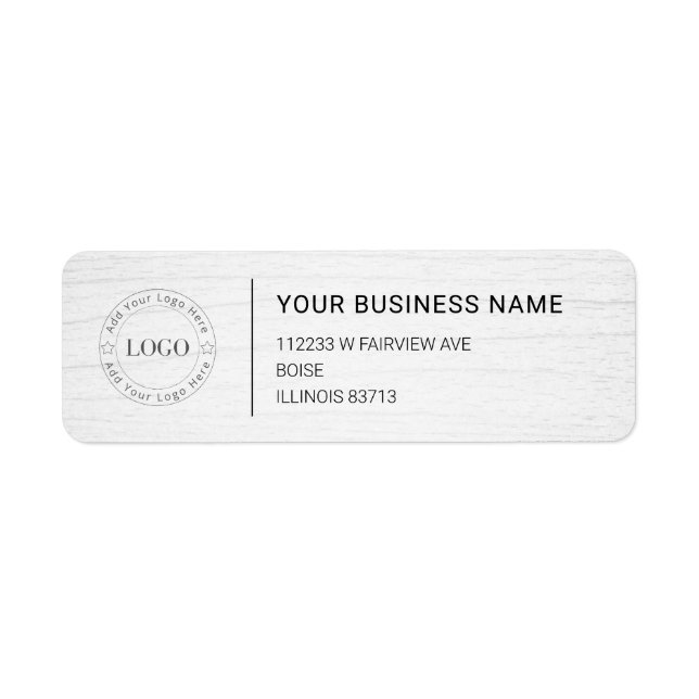 Modern Professional Business Return Address Return Address Label (Front)