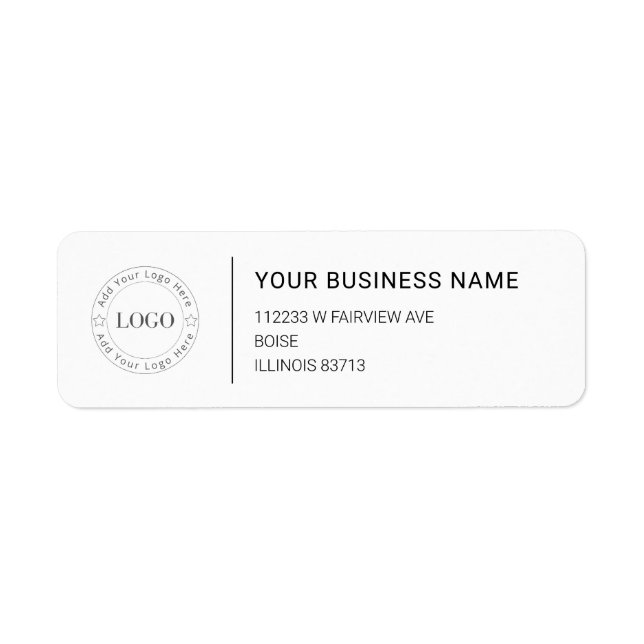 Modern Professional Business Return Address Return Address Label (Front)