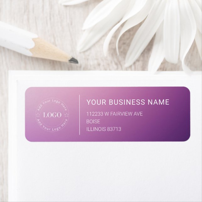 Modern Professional Business Return Address Return Address Label (Insitu)