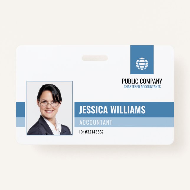 Modern Professional Business Staff ID Employee ID Badge (Front)