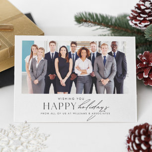 Modern Professional Business Team Corporate Holiday Card