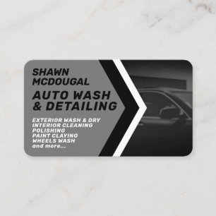 Modern professional car wash inspired  business ca business card