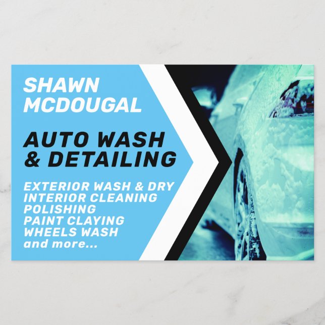Modern professional car wash inspired  flyer (Front)