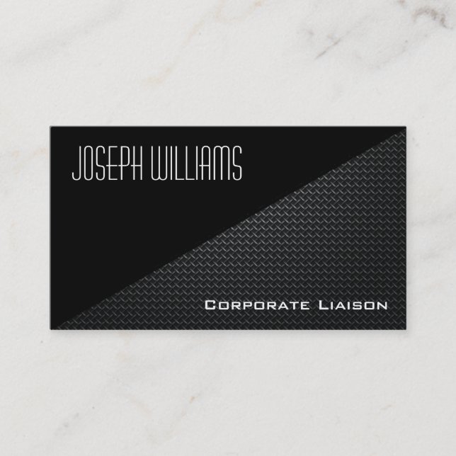 Modern Professional Carbon Fibre Business Cards (Front)
