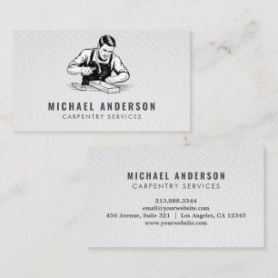 Modern professional Carpentry Service and Handyman Business Card